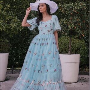 JessaKae Blue Floral Maxi Dress